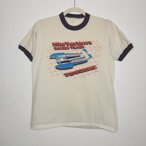Vintage 70s 80s Atlas Van Lines Racing Team Boats Ringer Sportswear Medium